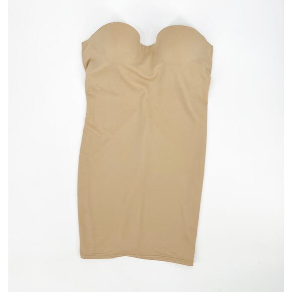 Victoria's Secret Nude Strapless Shapewear Slip with Underwire Support Size 34C